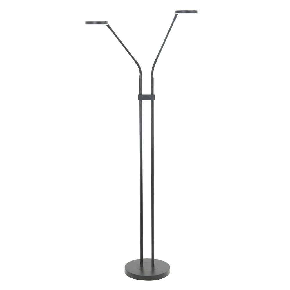 Lampe de lecture design Palma noir Ø 25cm double