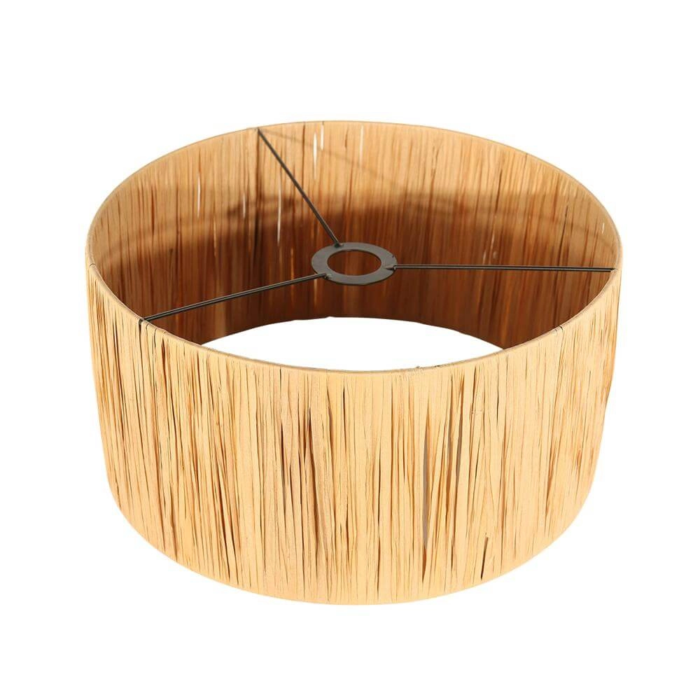 Lampe à arc Solva noir avec abat-jour paille Steinhauer 8712746172393