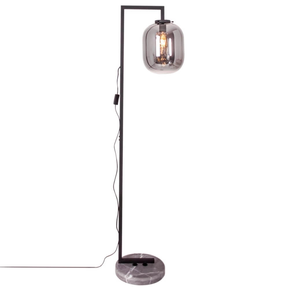 Lampe sur pied Leola verre de fumée Lampe sur pied Leola verre de fumée
