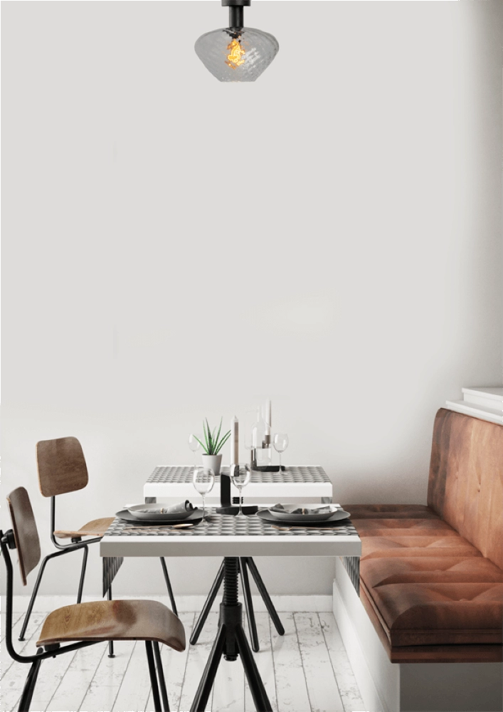 Plafonnier - Ø 30cm - Porto avec verre transparent Blossom Masterlight 8718121271538