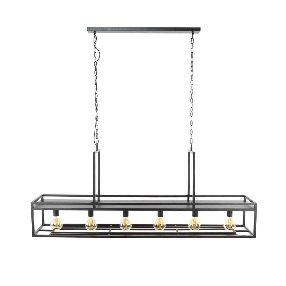 Lampe suspendue pour îlot de cuisine Decorate 160 cm - charbon de bois Lyora 8716803512542