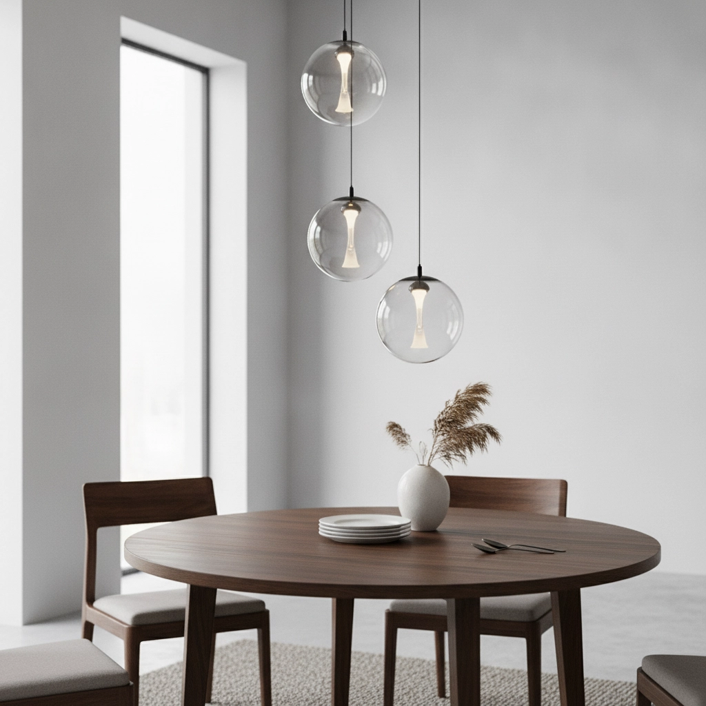 Suspension Orenda Verre fumé à 3 lumières