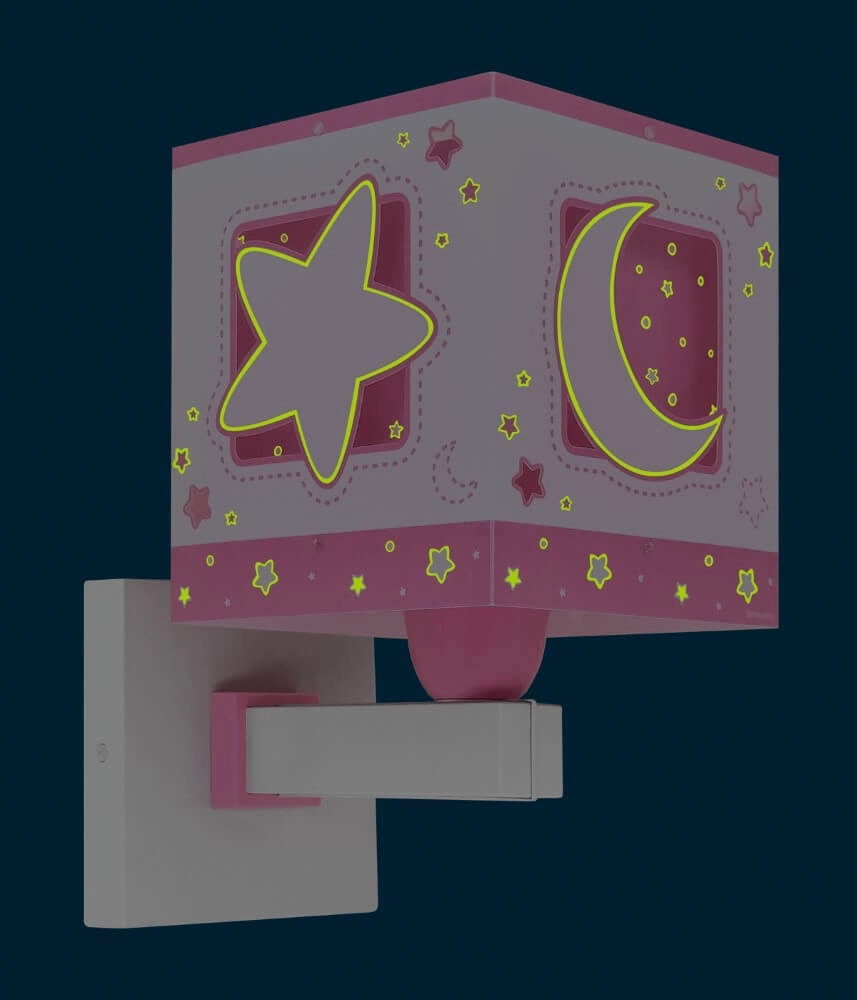 Applique rose Moonlight pour chambre d'enfant Dalber 8420406001920