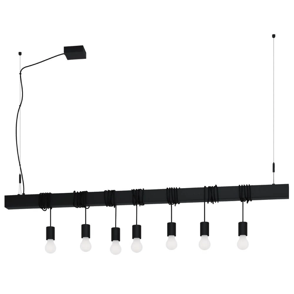 Lampe suspendue noire Townshend-B 7 lumières Lampe suspendue noire Townshend-B 7 lumières