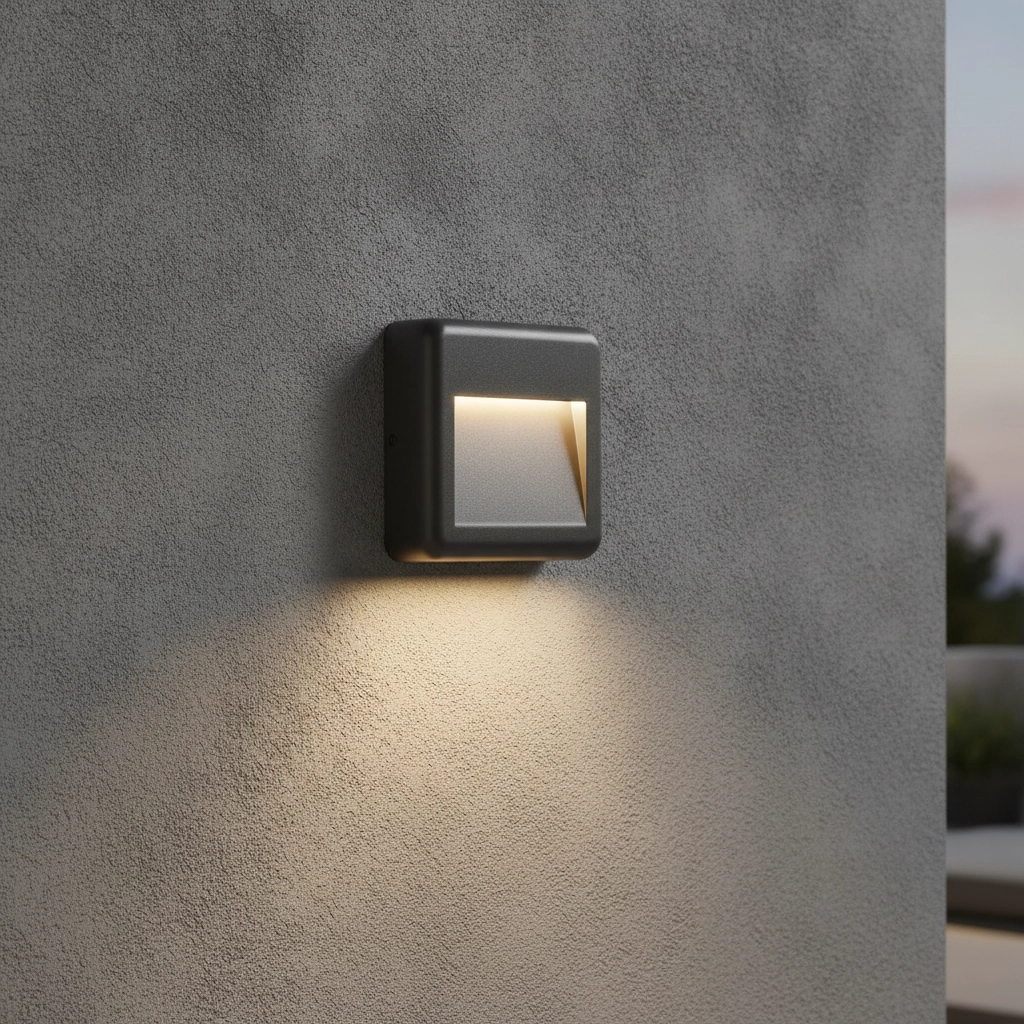 Applique murale carrée Pulsar gris 14cm