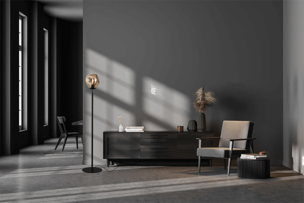 Lampadaire Lava Verre doré Ø 24cm Masterlight 8718121286686