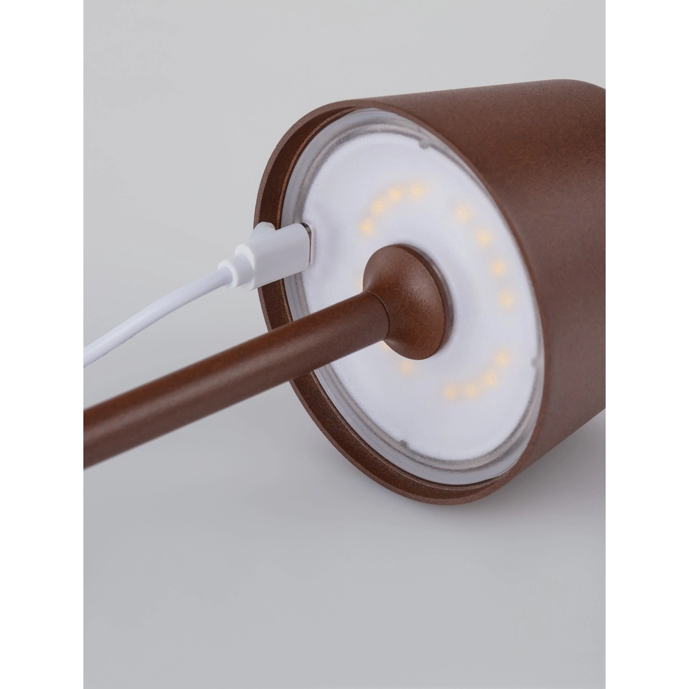 Lampe de table rechargeable Deck Brun rouille Lyora 5212017449245