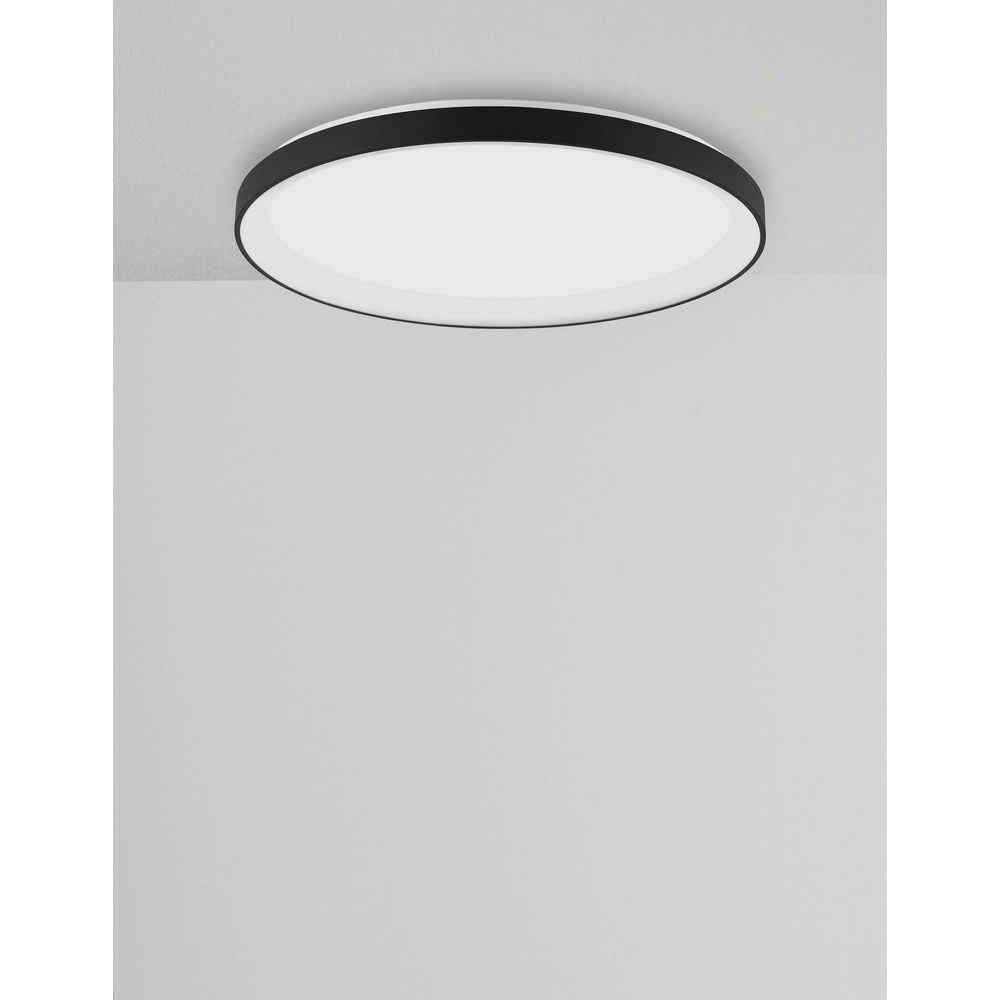 Plafonnier design Pertino Ø 38cm noir Lyora 5212017445971