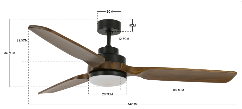 Ventilateur de plafond noir Shoalhaven Ø143cm Beacon 9333509136590