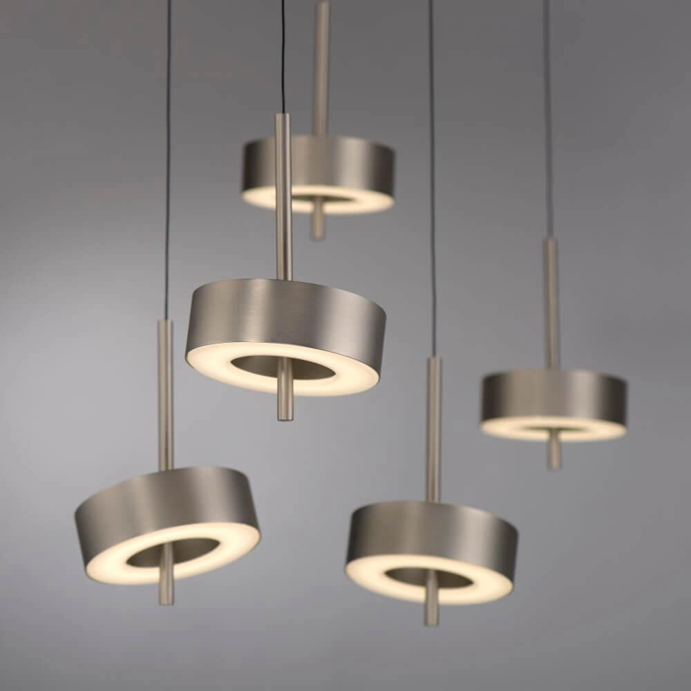 Lampe suspendue 5 lumières Q-Rotate en aluminium moderne Paul Neuhaus 4012248383186