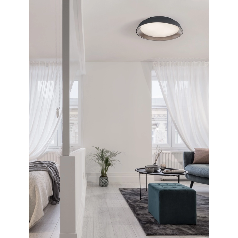 Plafonnier Vela noir Ø 45cm