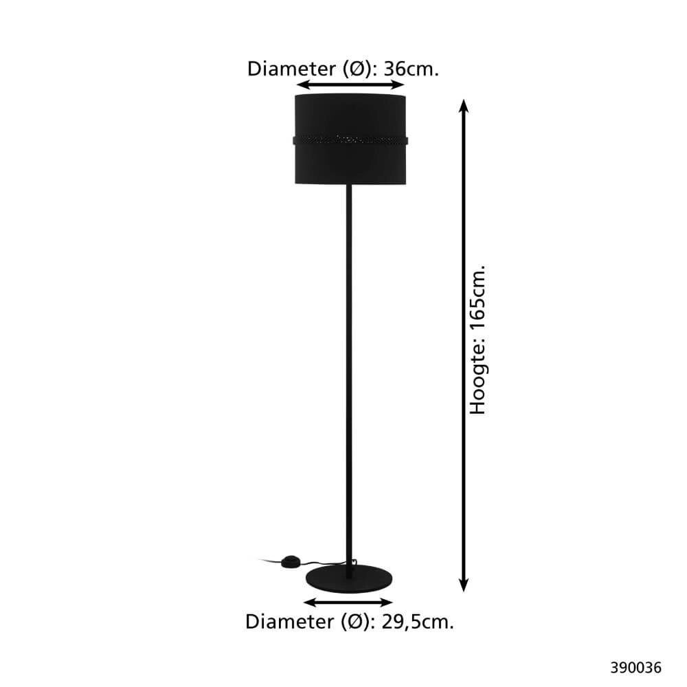 Lampadaire noir Paraguaio Ø 36 cm Stars of Light 9008606221035