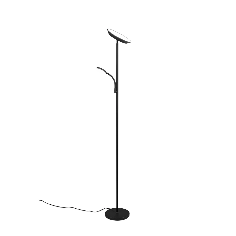 Lampadaire Specter noir avec lampe de lecture Trio 4017807612288