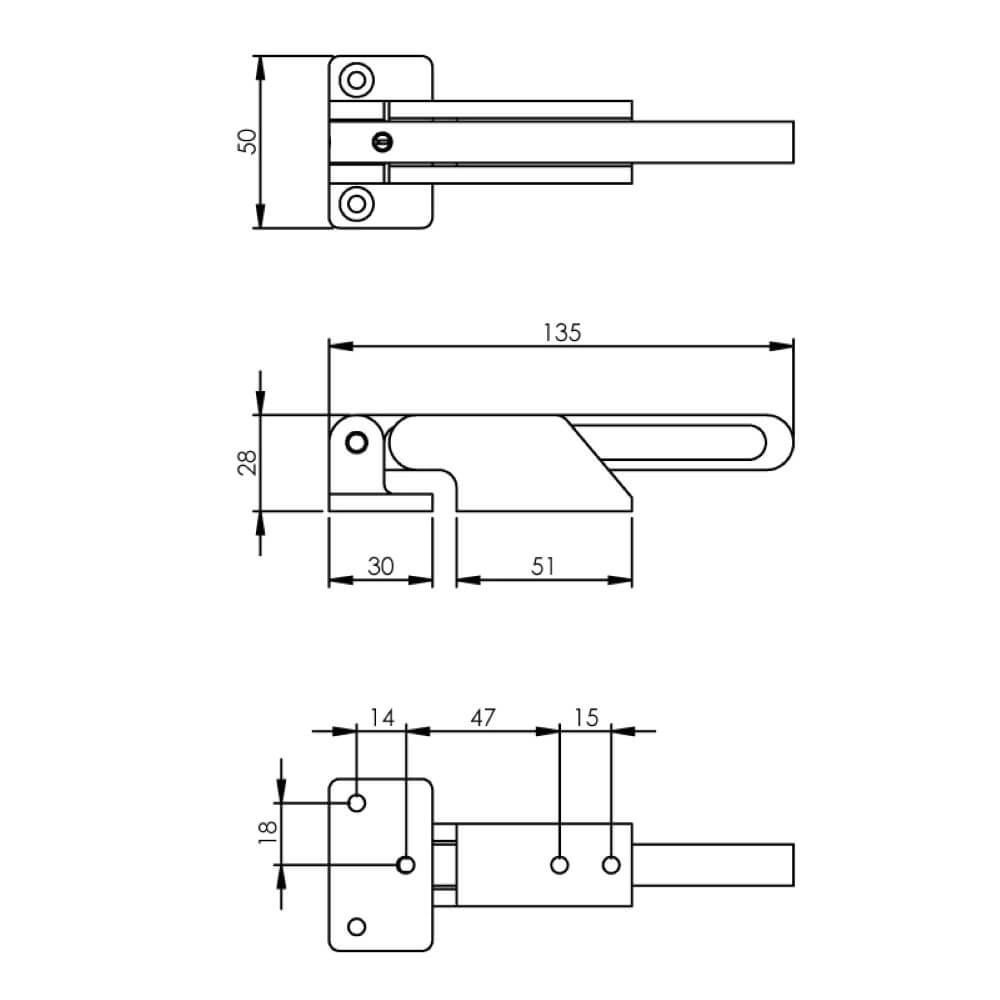 Porte-écartement Curve Rotation vers l’intérieur en acier inoxydable Intersteel 8714186289341