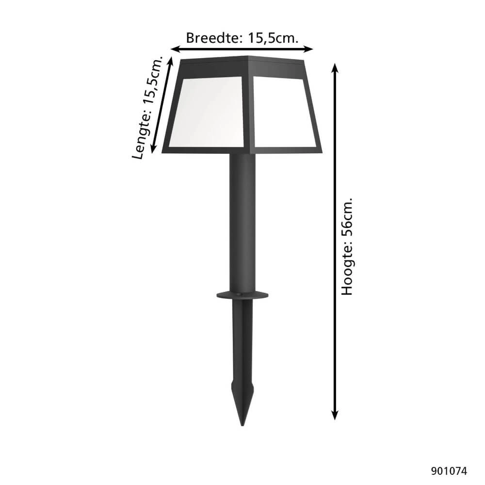 Lampe sur pied solaire Altilia noir 56cm Eglo 9008606298013