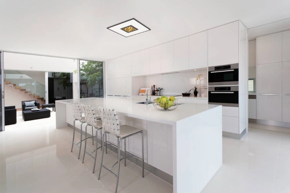 Plafonnier LED noir Bordonara 45x45 Eglo 9008606244720