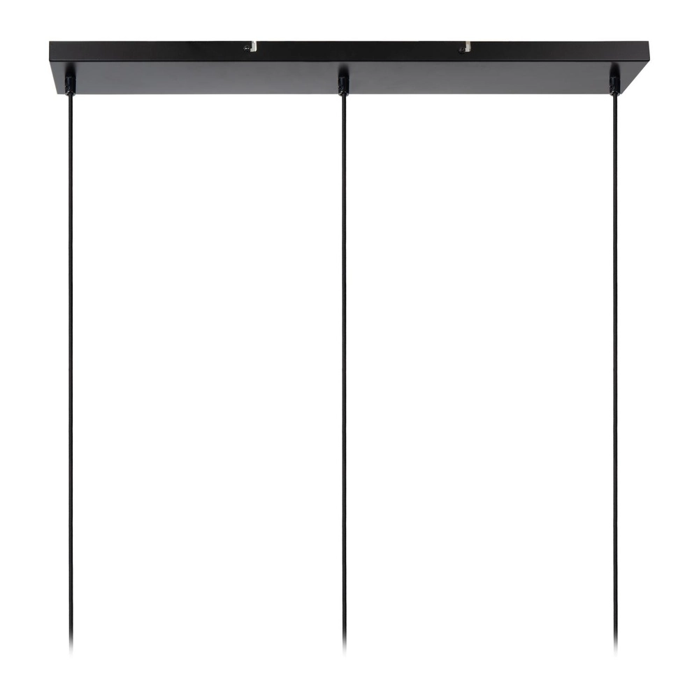Lampe suspendue droite Medine 3-noir clair avec opale Lucide 5411212461001