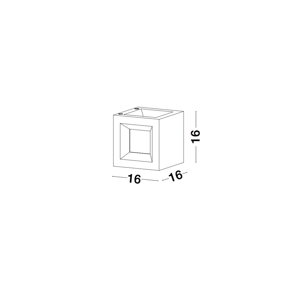 Applique murale carrée Castro blanc Lyora 5212017426932