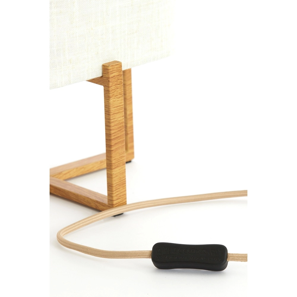 Lampe de table Wyn 50,5 cm - corde crème avec aspect bois Light & Living 8717807792572