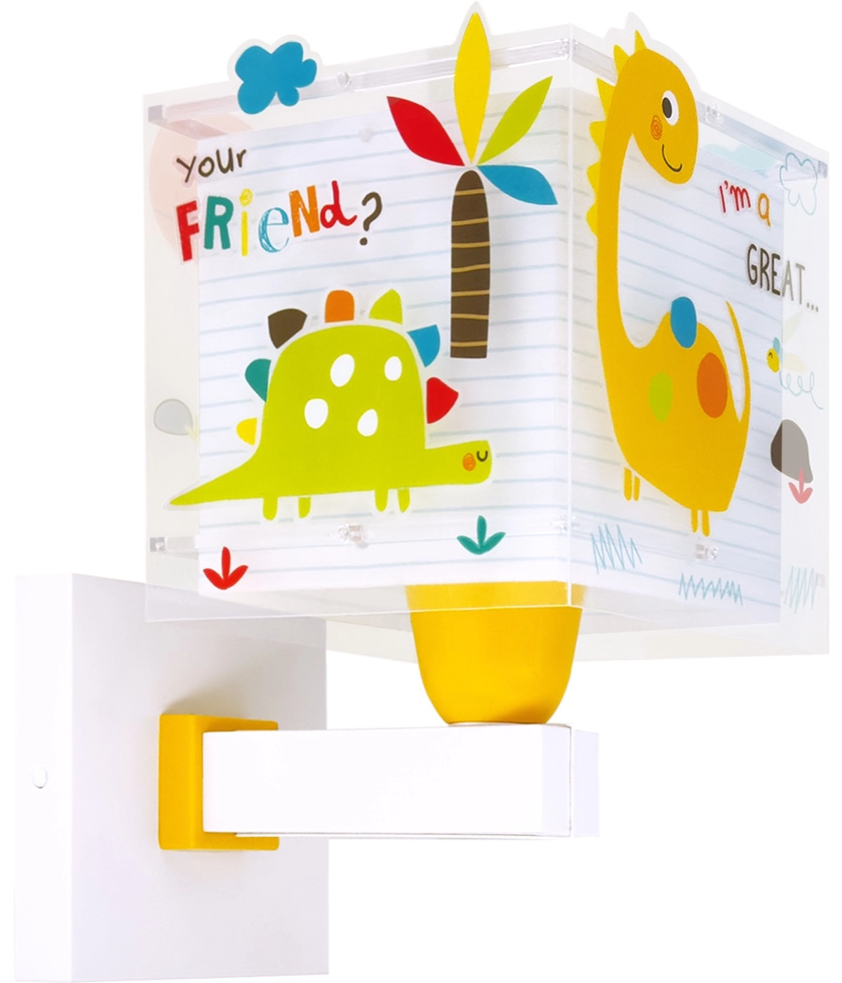 Applique murale Dinos jaune Dalber 8420406734590