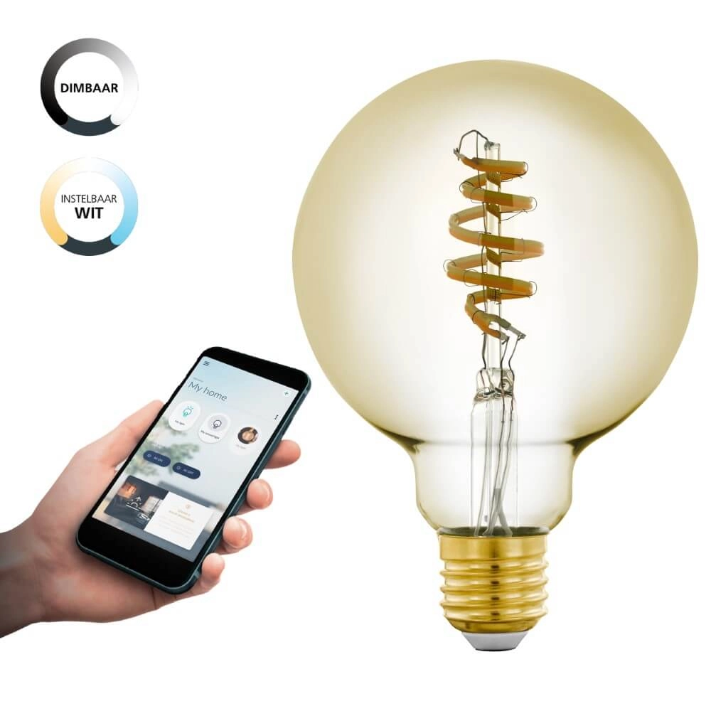 Ampoule de lampe LED Zigbee - E27 - 4.9 watt - 2200-6500K - G95 Eglo 9002759122447