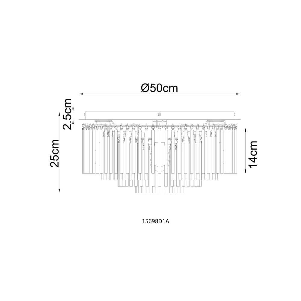 Plafonnier noir Gorley avec verre ambré Ø 50cm Globo 9007371478002