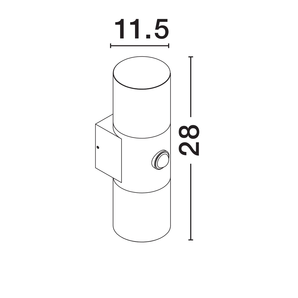 Applique murale design Paul Noir avec capteur Lyora 5212017448255