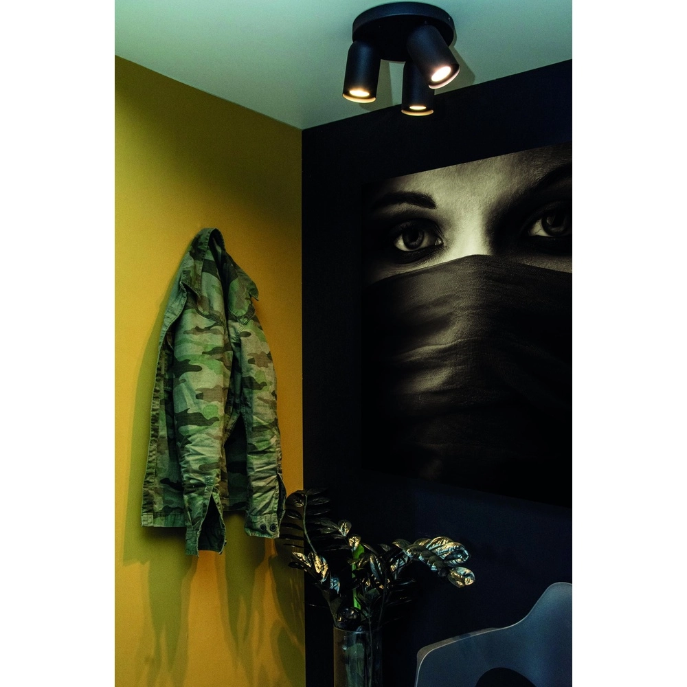 Projecteur de plafond Punch Noir à 3 lumières Lucide 5411212134349