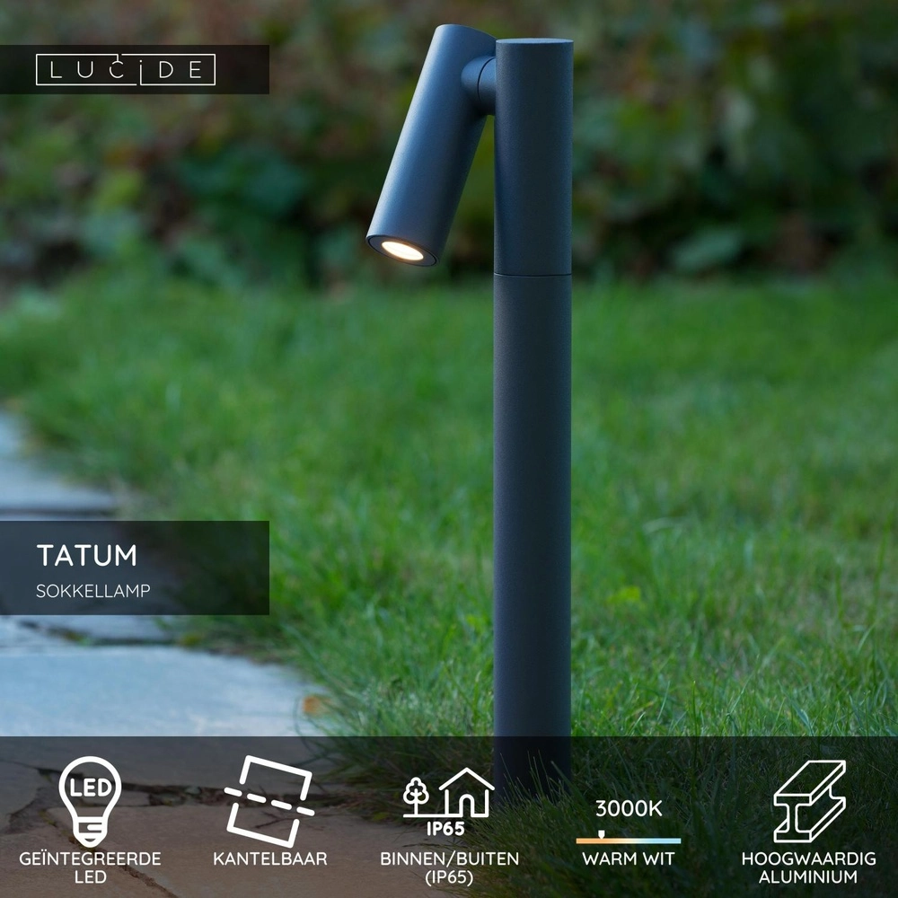 Lampe de jardin Tatum anthracite Lucide 5411212271679