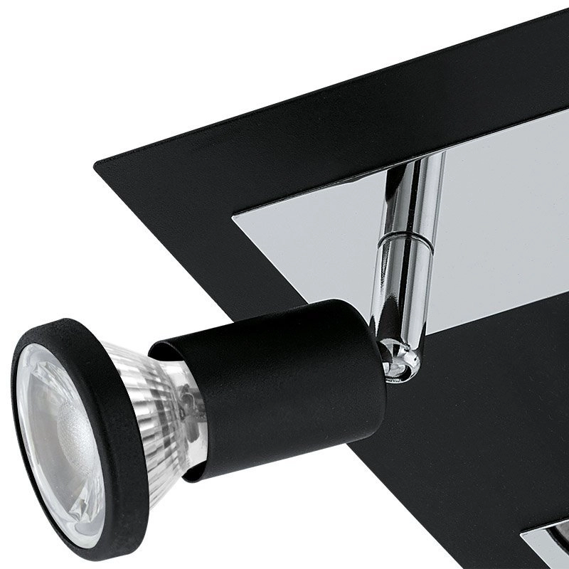 Spot de plafond LED Sarria 4 lumières noir Eglo 9002759949662
