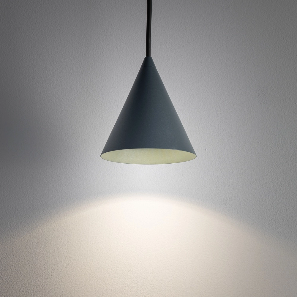 Lampe pendante de conception Zenith bleu umbra Ø 11cm Lyora 5903139114936