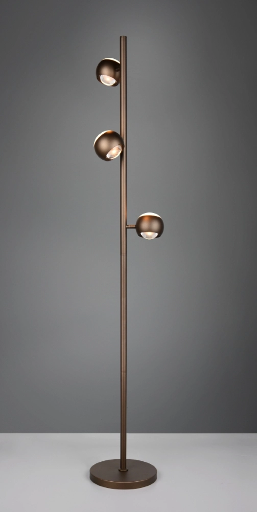 Lampe de lecture LED à 3 lumières Orbit Marron platine Trio 4017807686654