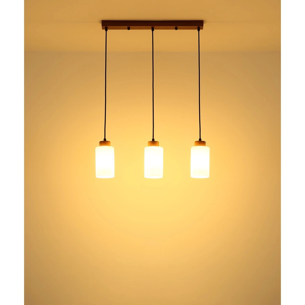 Lampe suspendue Rowena Bois 3-léger Globo 9007371580248