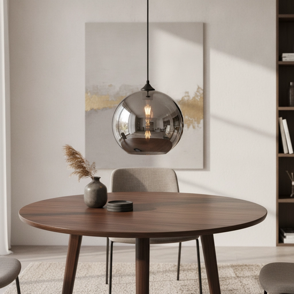 Lampe suspendue Marino-30 avec verre fumé Ø 30cm