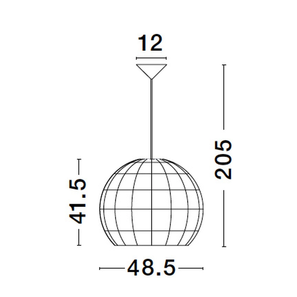 Suspension en rotin Marlo Boule Ø 48,5 cm Lyora 5212017438812