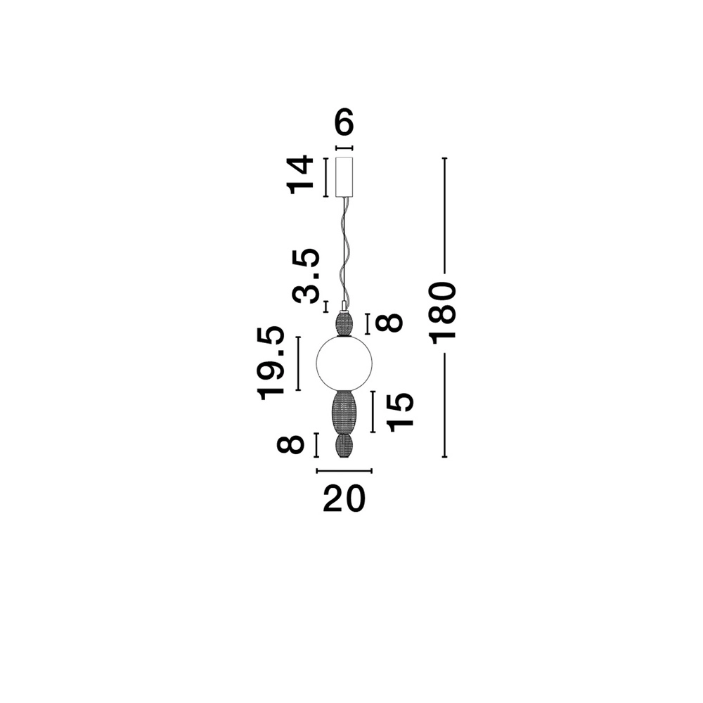 Suspension Obrie Céramique de couleur S Lyora 5212017461643