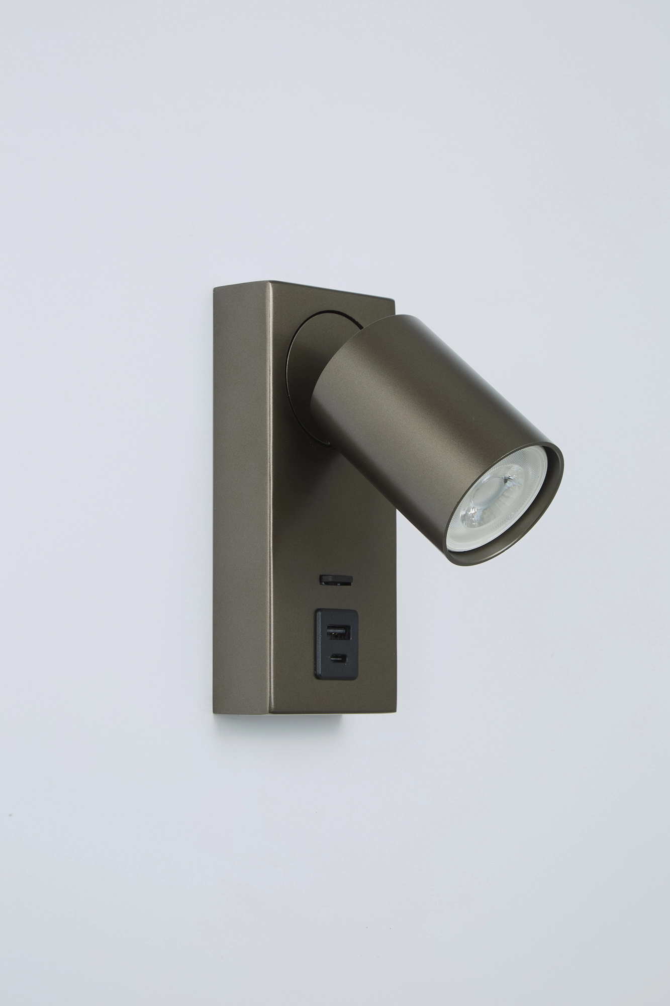 Lampe de chevet Moon 1 Bronze avec USB Lyora 5053423311760