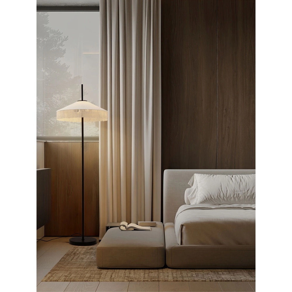 Lampe sur pied Tiffany Velvy beige Lyora 5212017493828