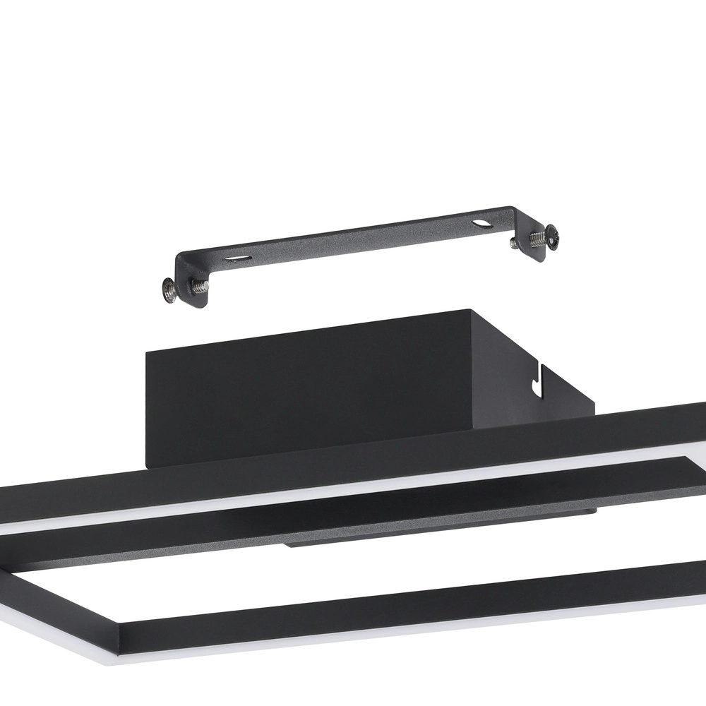 Lumière LED de plafond Amandolo Avec télécommande - noir - carré Eglo 9008606303939