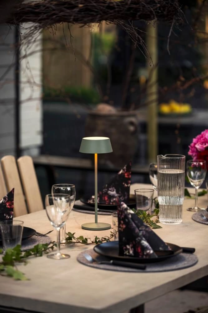 Lampe de table rechargeable Menton vert menthe KonstSmide 7318307839630