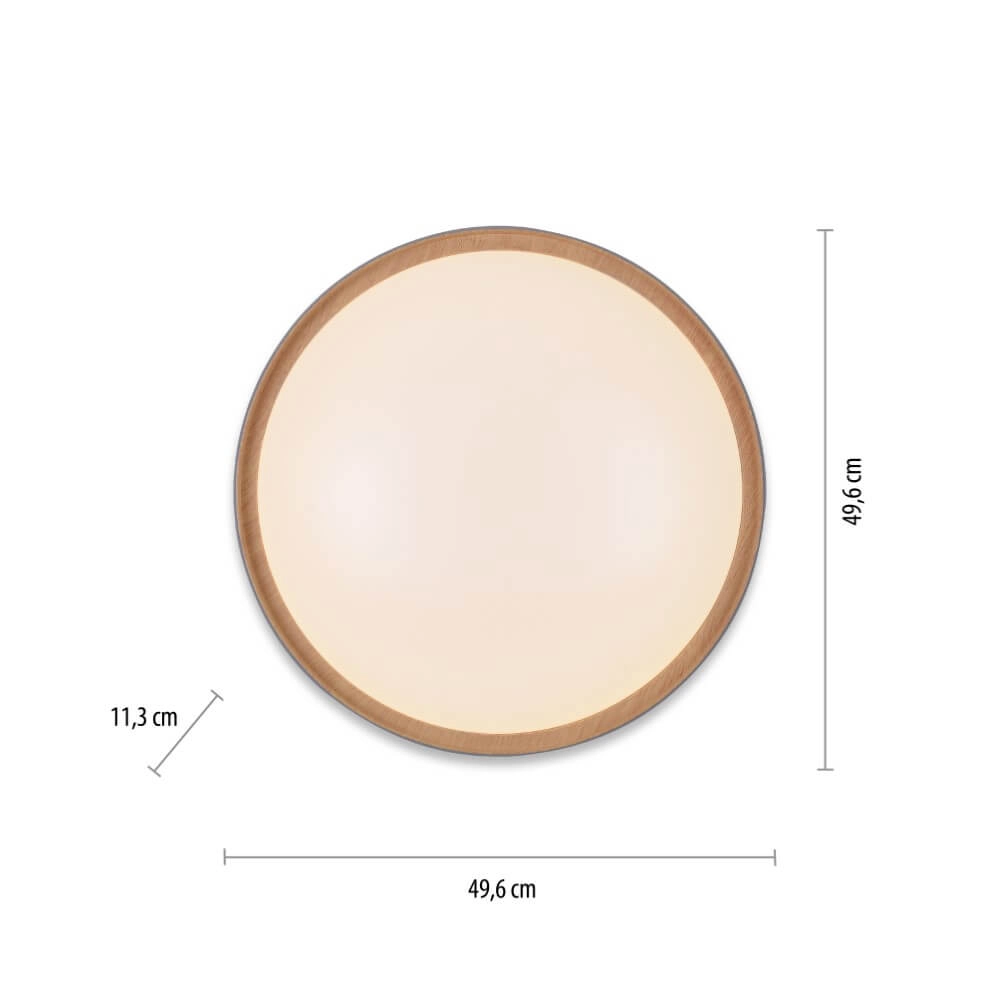 Plafonnier rond Q-Emilia gris Paul Neuhaus 4012248366530