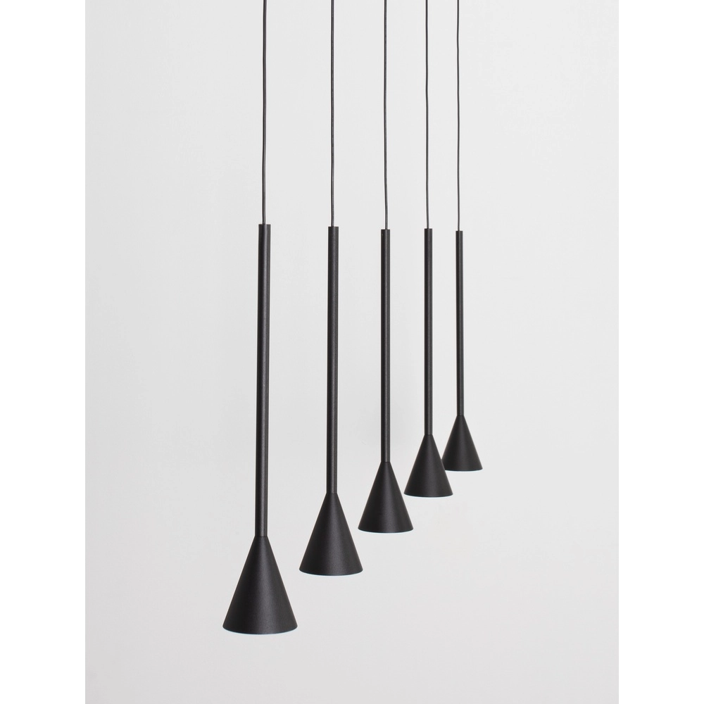 Suspension Net Droit 5 lumières noir Lyora 5212017445315