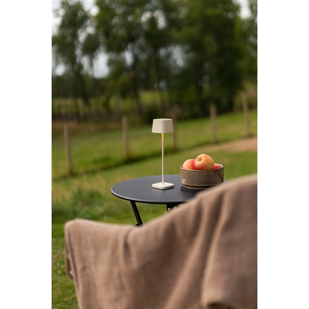 Lampe de table Capri mini Rechargeable brun sable brillant KonstSmide 7318300030386