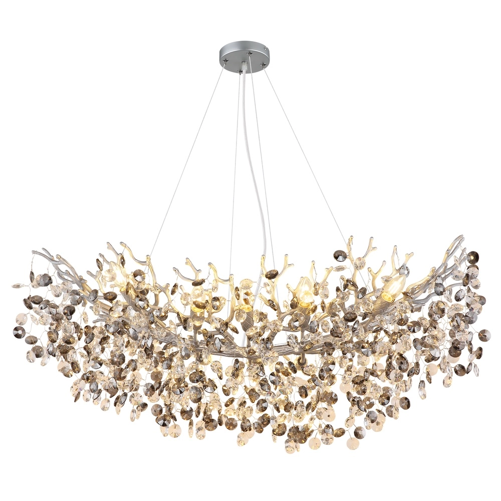 Lampe suspendue Queena Gris argenté 100 cm Globo 9007371531691