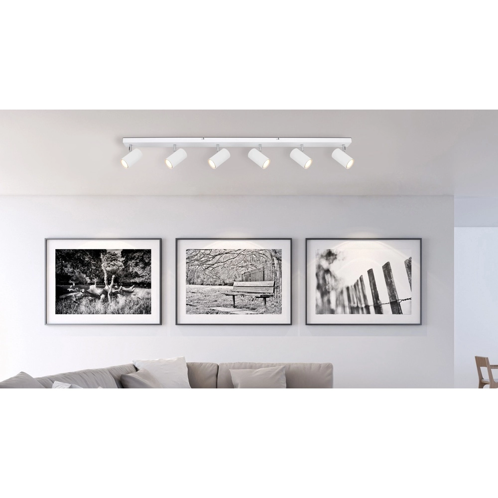 Lampe de plafond à 6 lumières Robby Blanc Globo 9007371439591