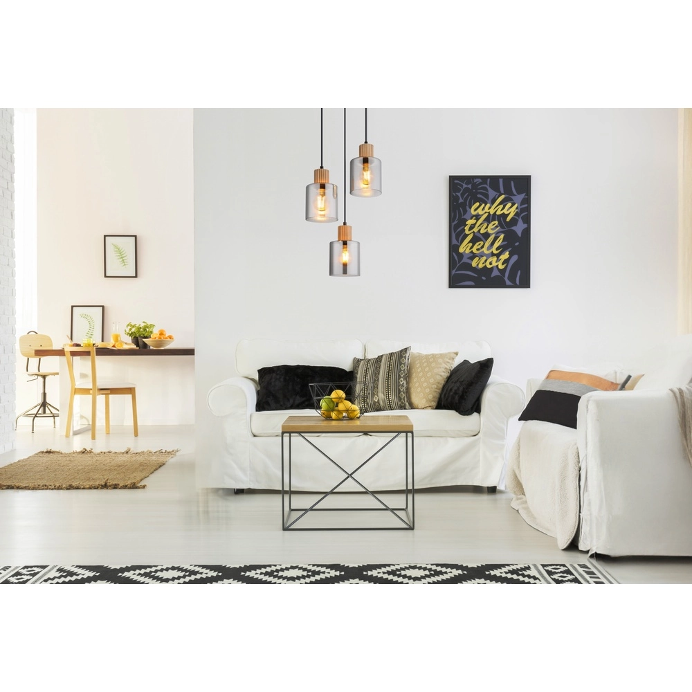 Lampe pendante de conception Aleidis Noir rond à 3 lumières Globo 9007371518210