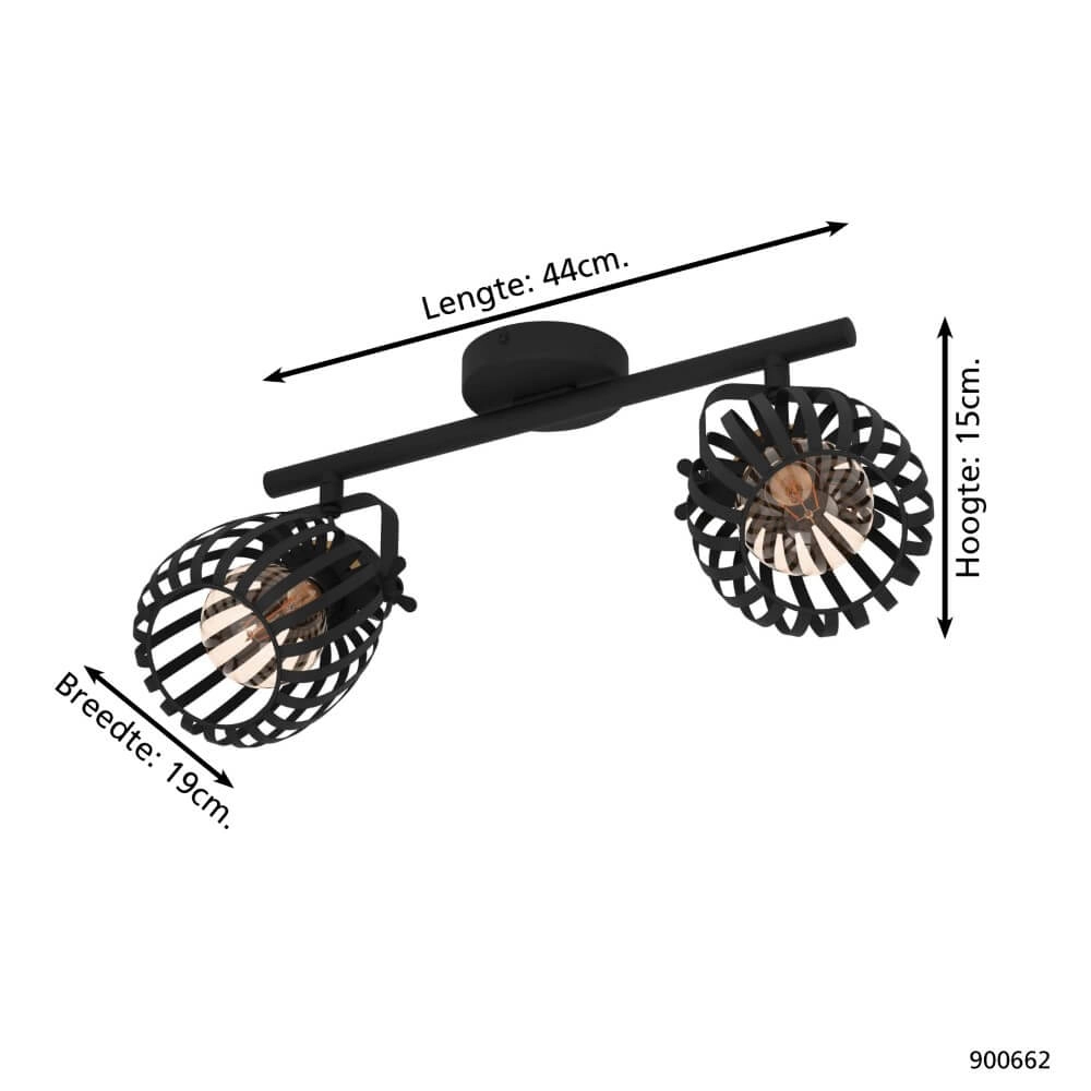 Plafonnier chic Girona 2 lumières Eglo 9008606258598