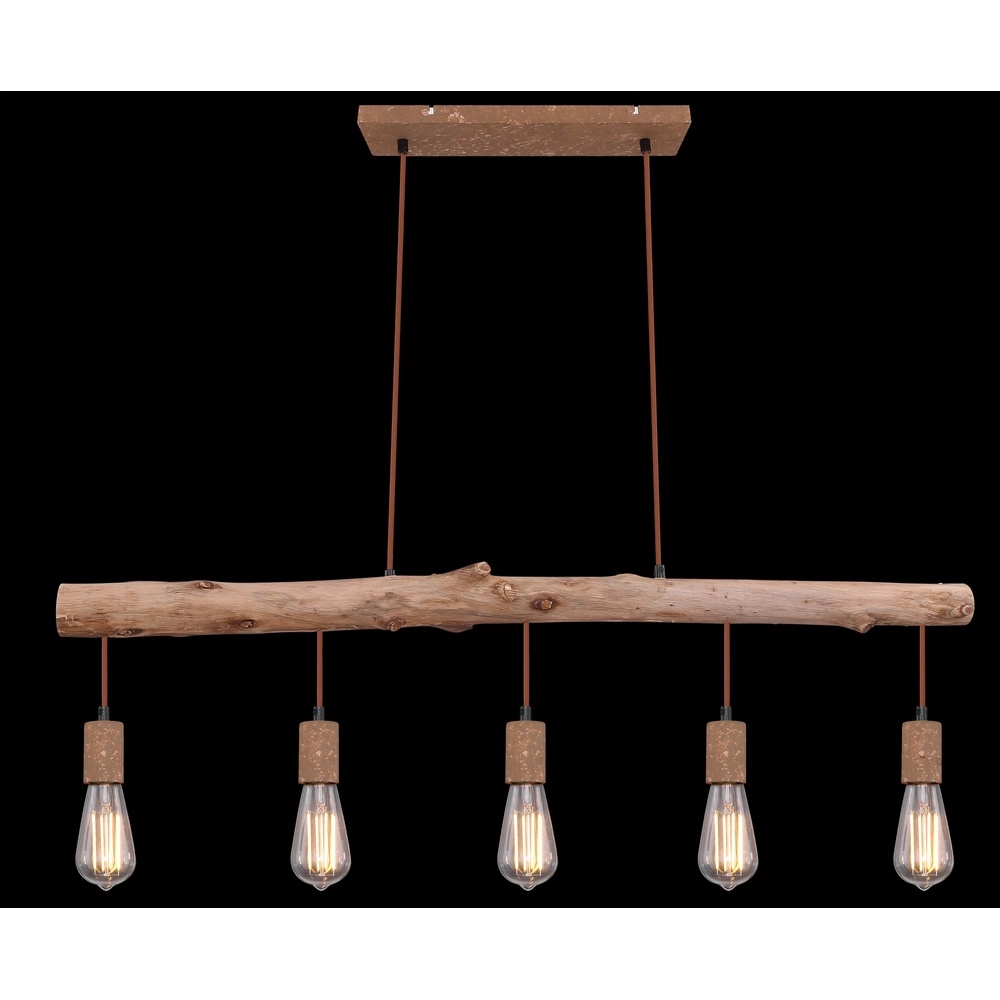 Lampe pendante de salle à manger Jakob brun rouille Globo 9007371389636