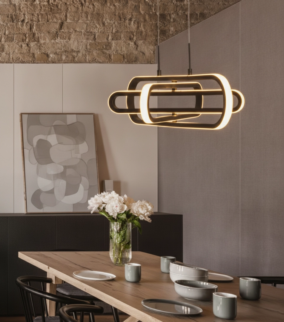 Suspension design Arte Ovale noir