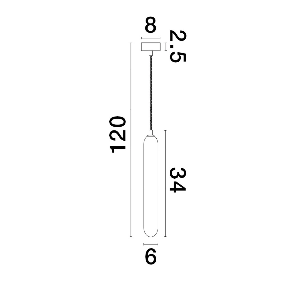 Suspension design Gustave Noir Simple Lyora 5212017443298